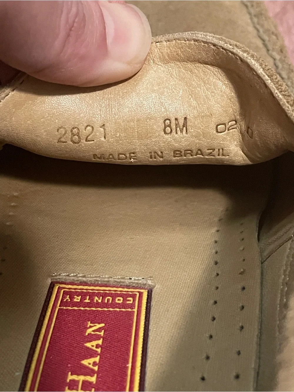 Cole Haan Country Tan Suede Driving Moccasins Loafers Flat Size 8M Brazil